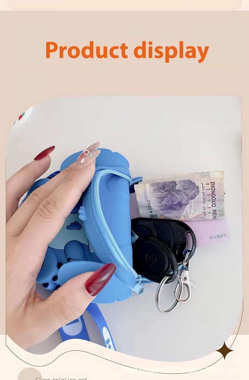EESTOME حقيبة كروس بودي مخيطة مع حزام كتف قابل للتعديل، حقيبة يد بسحاب، محفظة شارة مع حبل، حقيبة محفظة، حقيبة كتف، حقيبة عملات، ملحقات، حقيبة نقود للفتيات - Image 5